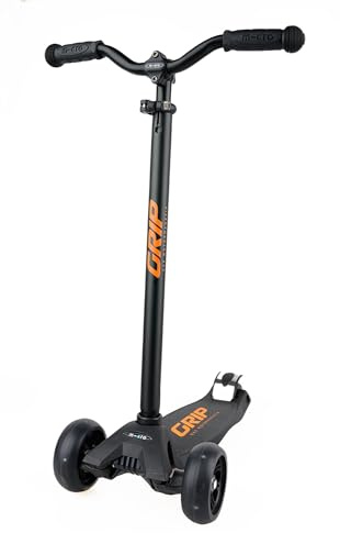 Maxi micro™ Deluxe Pro LED Grip™ Version | Das ORIGINAL | Kinder Roller ab 5 Jahren | Premium Kinderroller | Lenker höhenverstellbar | Kickboard Scooter