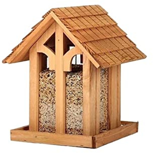 Vogelfutterhaus Vogelfutterspender Hölzernes Vogelhäuschen Hängendes Vogelhäuschen Mit Dach Für Den Garten Im Freien, Das Fenster-Vogelhäuschen Füttert Futterhaus für Vögel Vogelfutterstation