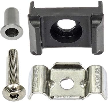 Zaun Pfosten Montagesatz Doppelstabzaun schwarz 9005 Typ Butterfly Klemmstück V2A (schwarz) 10er Pack