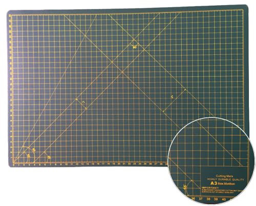 Schneidematte Selbstheilend, A3 Schneidunterlage Bastelunterlage, Beidseitig Verwendbar, Doppelseite Schneideunterlage zum Basteln, Nähen, Scrapbooking