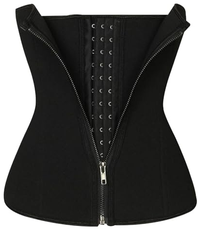 HTTDSLF Waist Trainer Corset, Womens Underbust Corset, Adjustable Hook & Eye Closure Tummy Tucker for Women Black