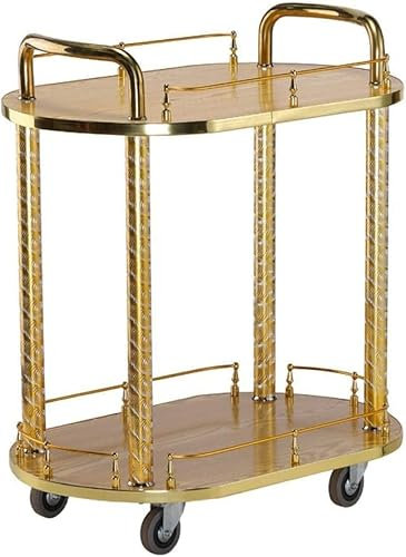 HUIBBGO Bar-Servierwagen, Weinwagen für die Küche zu Hause, Hotel-Servierwagen für Getränke, Barwagen, Lagerwagen aus Metall, Rollwagen, Servierwagen für die Küche mit 4 Rollen