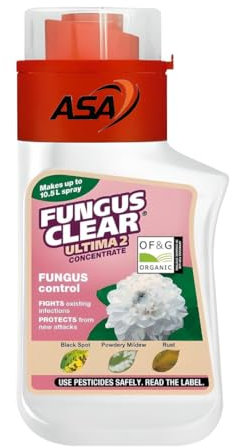 ASA® Fungus Clear Ultima 2 - Concentrate - 210ml - For Garden Plant Fungicide, Black Spot, Mildew, Rust & Plants Spot Control - Fungus Control