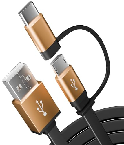 pluX UK-Kindle-Ladekabel, Micro-USB-Ladekabel für Amazon Kindle, Paperwhite, Fire, Oasis Tablet (kompatibel mit Kindles 2007–2018), Ersatz-E-Reader-Adapterkabel, Schnellladekabel