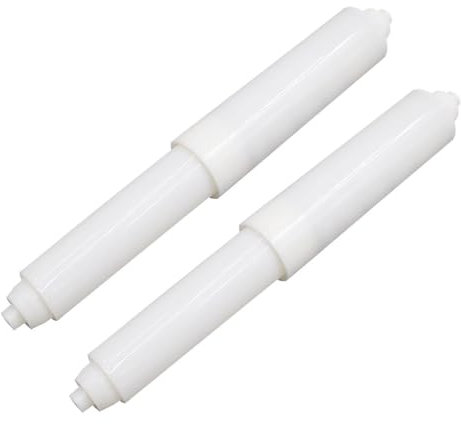 MIETONG 2 Pezzi Porta Carta Igienica - Bianco Portarotoli in Plastica Ricambio Porta Rotolo Carta Igienica Portacartaigienica Bagno con Molla