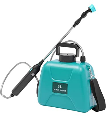5L Elektro Rückenspritze Drucksprüher Sprüher Düngerspritze Gartenspritze Gartensprühgerät Sprühgerät mit Sechs-Loch-Düse und USB-Ladeanschluss,für Pflanzenbewässerung, Autoreinigung
