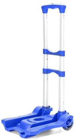Chariot de Transport Pliable et Robuste de 40 kg, idéal pour Le Camping, Les Festivals, Le Jardinage et Les transpalettes (Bleu).
