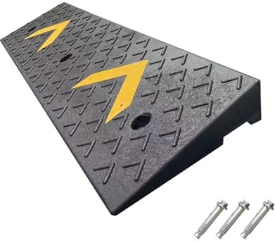 JLLEIZYZ Rampa Auto, Pedana per Disabili la Superficie è Convessa, Antiscivolo e Resistente all'Usura, Adatta per Auto, Auto di Medie Dimensioni, Motociclette(100x25x7cm/39x10x2.8in)