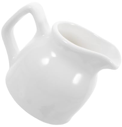 SOLUSTRE Brocca in Ceramica Per Panna Da Caffè Contenitore Con Manico Ergonomico Per Servire Salse e Condimenti Resistente Temperature Elevate e Facile Da Pulire