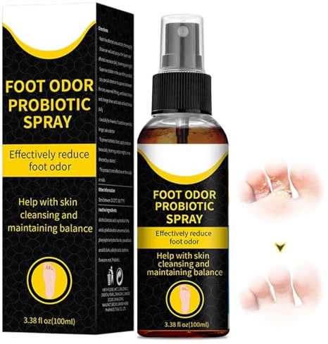 100ML Deodorante Piedi Antiodore Spray,per Riduce il cattivo odore e sudorazione,Azione Assorbente e Antisudore,Riduce gli odori del piede dell'atleta