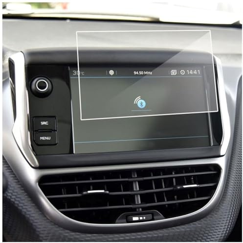 REUCRFDJ Car Navigation Screen Protector Film for Peugeot 2008 208 GTI I-Cockpit 2014-2018, Center Touchscreen Protective Foils Scratch Resistant Transparent Cover Accessorie