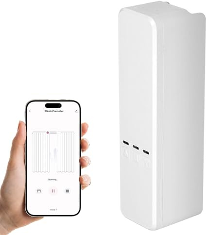 Smart Electric Curtain for Tuya for Zigbee Chain Roller Blinds and Shades, 2.4G WiFi App Control and RF Remote, Compatible with Vertical and Venetian Curtain Styles (1 pcs)