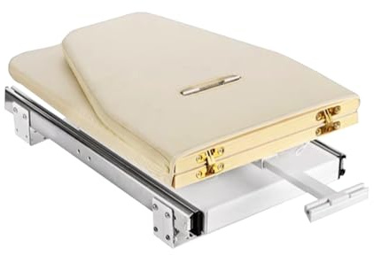 JTPMYFT Cette Table à Repasser escamotable est conçue for Les placards et se Range Facilement dans Les armoires grâce à sa Rotation à 180°. Elle Convient aux penderies et aux placards.(Khaki)