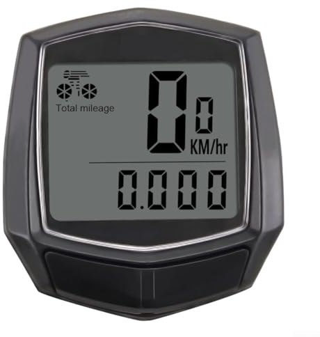 Cykelmätare, 18 x 10 x 2 cm trådlös LCD-display hastighetsmätare med bakgrundsbelysning, vattentät cykeldator för väg berg och hopfällbara cyklar