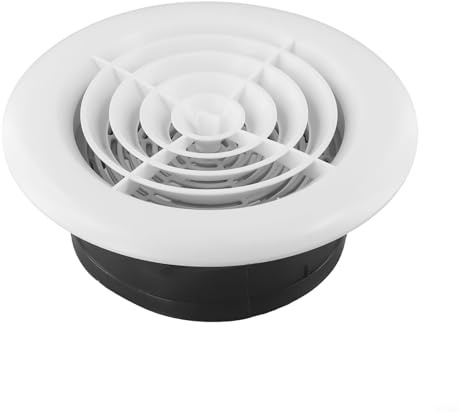 Cubierta de ventilación redonda ajustable con rejilla de rejilla diseñada para una ventilación eficiente y regulación del flujo de aire (150 mm)