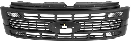 ALMULOO Front Bumper Grill Compatible with 2023-2025 Ford F250 F350 F450 F550 Super Duty Grille Assembly Black Painted Plastic(ABS) Replacement for PC3Z8200AB FO1200728