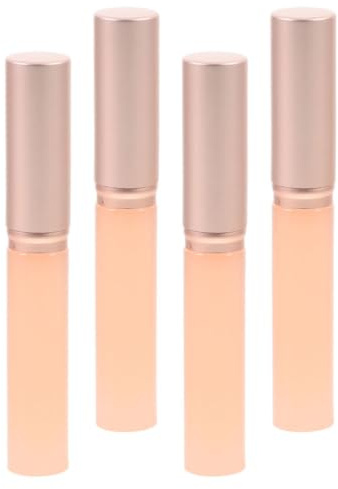 VILLCASE 4 Piezas Brocha de Labios Aplicador de Silicona con Cabezal Redondo y Tapa y Reutilizable para Uso Diario en Casa