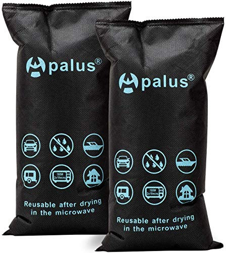 Apalus Sac Absorbeur d'Humidité, Automatique et Réutilisable, sans DMF, Dégivreur au Gel de Silice, Désodorisant pour Voiture, Empêche Buée, Condensation et Gel sur les Vitres (2 Sacs x 1KG)