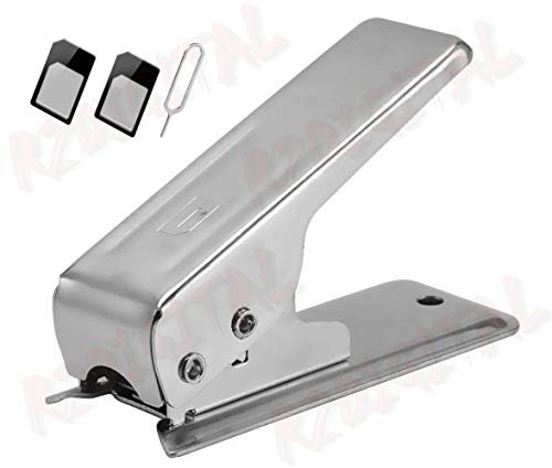 r2digital® TAGLIERINA TAGLIA SIM da STANDARD a MICRO SIM con Spillo estrattore e Set di adattatori microsim