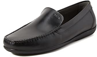 Geox U ASCANIO, Mocassini Uomo, Nero, 46 EU