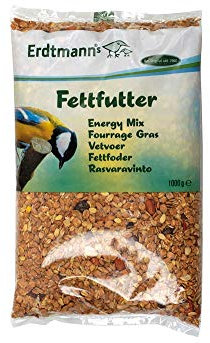 Erdtmanns Fettfutter für Wildvögel 15 × 1000 g – energiereiches Ganzjahresfutter mit Haferflocken, Erdnüssen & Früchten – ideal für Balkon & Garten – beliebt bei Meisen, Amseln