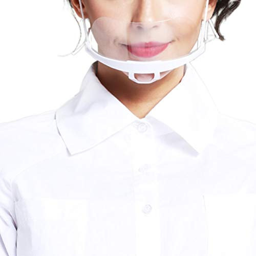 Schutzvisier in Transparent, 10 Stück, transparent, Mundschutz, klar, beschlagfrei, halbes Visier Koch- und Gastronomie, Spritzschutz und Speichelschutzfolien