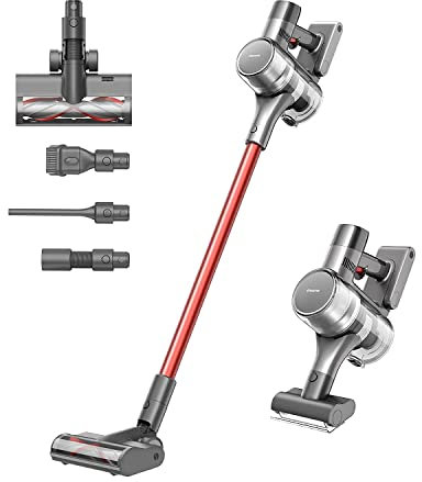 Dreame Beutellos, Kabellos, Portable,Lightweight,Bagless,HEPA, AmazonDe/PZ6UN, Grau/Rot