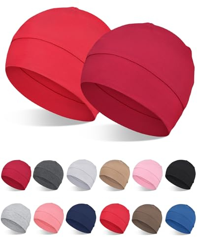 FocusCare 100% Bambus Viskose Mützen für Männer Frauen Helm Liner leichte Schlafmütze für Chemo Haarausfall