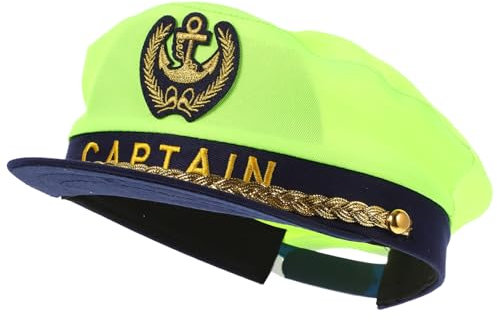 jojofuny Propeller Matrosenhut Für Erwachsene Mit Stickerei Kapitänsmütze Für Sailor Kostüm Bootshut Für Segelparty Unisex Festhut Für Maskerade Und Rollenspiele