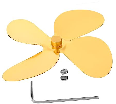 OUNONA 1 Satz Lüfterblätter für Kamine Metallventilator Holzofenlüfter wärmebetrieben Deckenventilator Flügel des Warmluftgebläses Ventilatorflügel aus Metall brennendes Holz Zubehör Balg