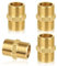4 Pcs 1/2 Male to 1/2 Male,Thread Brass Hex Nipple Connector,Hex Nipple Pipe Fittings,Straight Pipe Hex Fitting G1/2 x G1/2 Male Thread Connector for Pipe Connecting Conversion