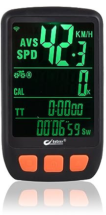 Kavolet Fahrradcomputer Kabellos, Digitaler Fahrrad-Tachometer, Kilometerzähler mit wiederaufladbarem Akku, Fahrrad Tacho, Hintergrundbeleuchtung, Fahrrad-Stoppuhr, Fahrradtacho, Fahrrad Zubehör