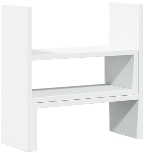 vidaXL Schreibtisch-Organizer Verstellbar Weiß 40x17x41 cm
