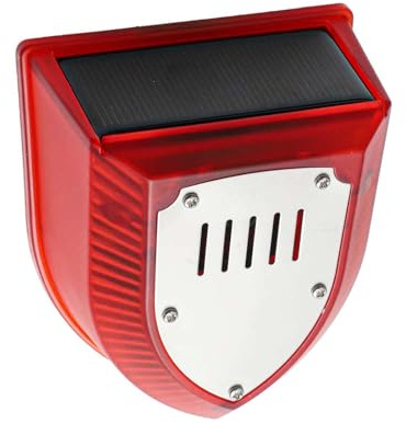 Alarme solaire d'extérieur avec bruit de tir et aboiement de chien, 3 modes de travail, lumière stroboscopique avec USB, 95 x 80 cm, pour la maison, la villa, la cour, le poulailler, la ferme (B)