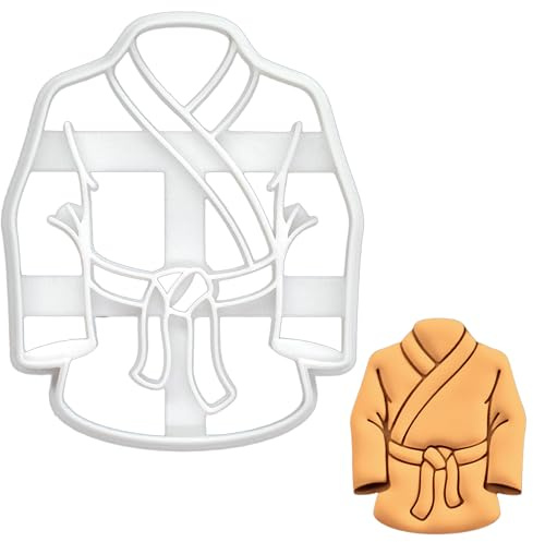 BAKERLOGY Emporte-pièce Uniforme de Karaté - Conception détaillée d'emporte-pièces pour la pâtisserie et l'artisanat, adaptée au fondant, à la pâte, à l'argile