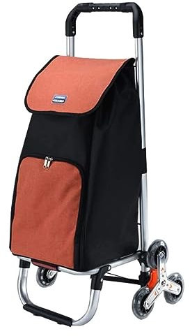djirhkj Einkaufswagen Einkaufswagen zum Treppensteigen Einkaufswagen zum Zusammenklappen für ältere Menschen zum Kaufen von Lebensmittelkarren Aluminiumkarren Reisetrolleys Zusammenklappba