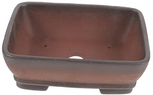 FONDOTIN Vaso in Sabbia Rettangolare Con Foro Di Drenaggio Fioriera Da Interno Per Piccole Piante Succulente e Erbe Design Vintage Rustico Contenitore Decorativo Per Giardino e Casa