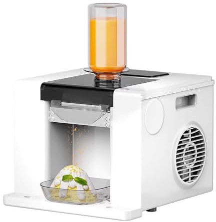 Machine à Glace Pilée Professionnelle, Machine à Glace Pilée Électrique, 60kg/Jour, Refroidissement Par Air, pour Food Trucks, Restaurants, Salons De Thé Et Particuliers,White