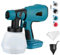 Sistema de pulverización de pintura a batería para batería Bosch de 18 V, sin escobillas, pistola de pintura eléctrica HVLP con 4 boquillas, 3 patrones y depósito de 1000 ml para vallas, terrazas