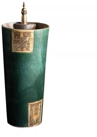 uotmui Lavabo De Pedestal para Baño Lavabo De Columna Chino, Lavabo Artístico For Patio, Lavabo De Pie For Balcón Lavabo De Pedestal para Baño