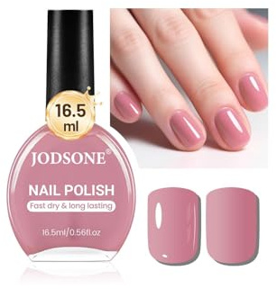 JODSONE Dusty Rose, smalto per unghie da 16,5 ml, grande volume, ad asciugatura rapida, colore rosa chiaro, ad asciugatura rapida e a lunga durata, colore nail art, fai da te, regalo per donne