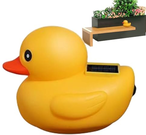 Generisch Solar-Enten für Pool, 5,5 Zoll Schwimmende Solar-Gummi-Enten mit RGB-Farbwechsel, Solarlicht-Aufblasbare Schwimmende Gelbe Pool-Ente für Outdoor-Dekoration