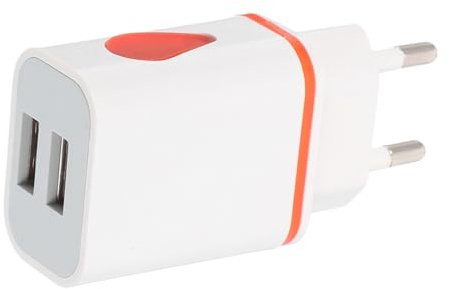 HYTROVE Cargador de Viaje con Doble USB Luz LED Nocturna Diseño Compatible con Dispositivos Enchufe de Pared para Smartphone