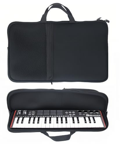 AF-WAN Neoprene Protective Sleeve Case for AKAI Professional MPK Mini MK3 / MPK Mini Play MK3 25 Key USB MIDI Keyboard Controller – Shockproof, Portable Carry Bag with Storage Pocket