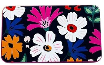 Haione Floral Small Tin Box with Lids for Women Rectangular Iron Pocket Tea Mini Metal Boxes Portable Storage Containers for Candy Coin Key Bead Earplugs Jewelry(#5)