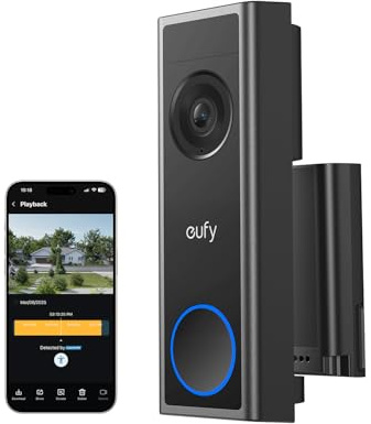 eufy Security Video Doorbell Camera Wireless C31, 2K FHD, Live Video Call | Dual Power Options, Easy Installation, Quick-Release Battery, 24/7 Recording, HomeBase S380 Compatible, No Monthly Fee