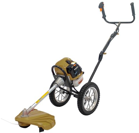 Bricogarden Motorsense mit Rädern, 1,9 PS, 1,4 kW, 1,2 l, 51,7 ccm, Durchmesser der Stange 26 mm, Geräuschpegel (Lwa) 113 dB, Benzin-Mischung: Öl 40:1, Gewicht 10 kg
