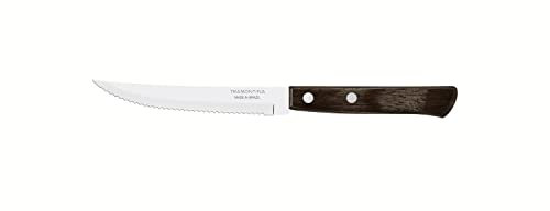 Tramontina Polywood Steak Knife, 5 Inches, Brown