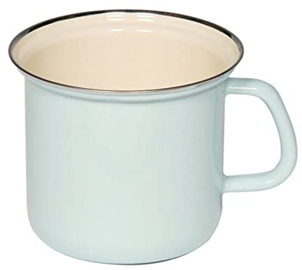 Riess, 0270-006, Topf mit Chromrand Ø 14cm, BUNT PASTELL, Emaille, Vol. (rec.): 1,6 Liter, Made in Österreich, LBH: 19,8x15,9x13,4cm, 0,568kg, Induktionskocher kompatibel, Gasherd geeignet