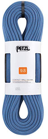 PETZL Contact Wall 9,8mm Einfachseil zum Hallenklettern Polyamid Blau, Maße: 30m, R33AC 030